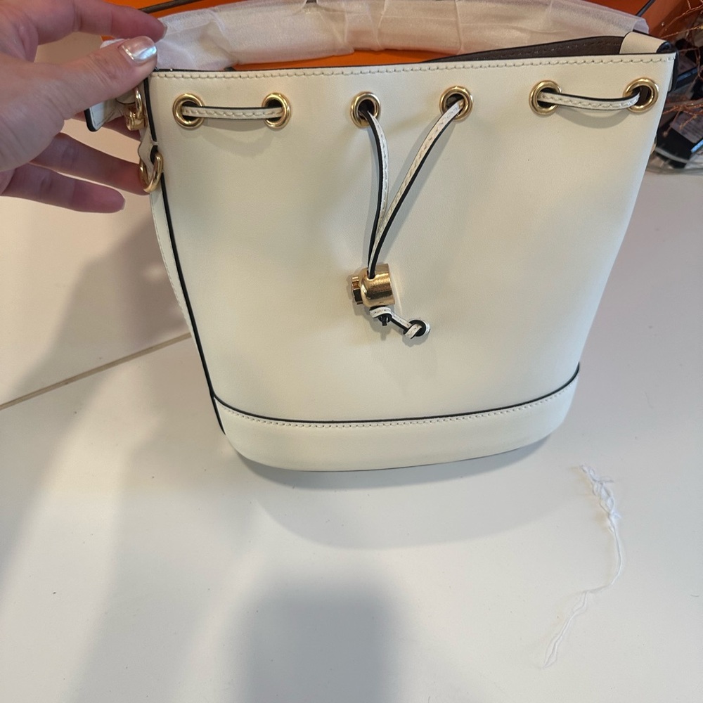 Tory Burch Cream and Black Hobo Bag